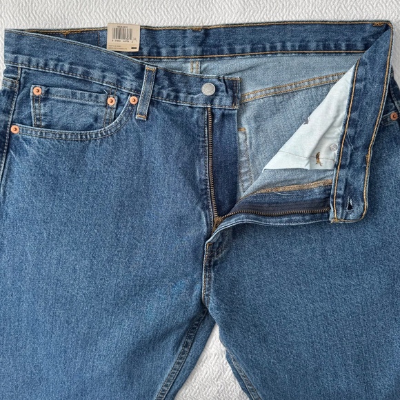NWT - Men's LEVI's 505™ Regular Straight Leg Blue Jeans W 36 L 30 - Picture 7 of 12